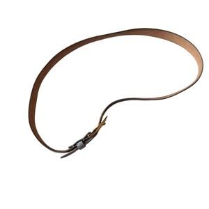 Womens Light Green Genuine Leather Adjustable Belt with Gold Tone Buckle Size M